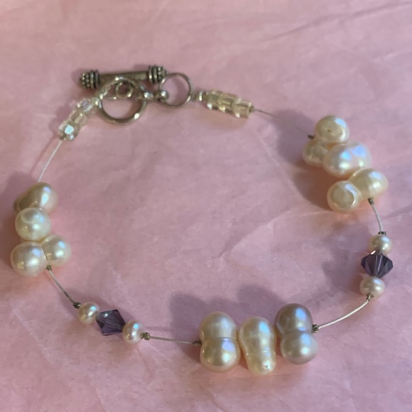 Freshwater Pearl and Amethyst Accent Bracelet - Unbranded - Picture 7 of 7